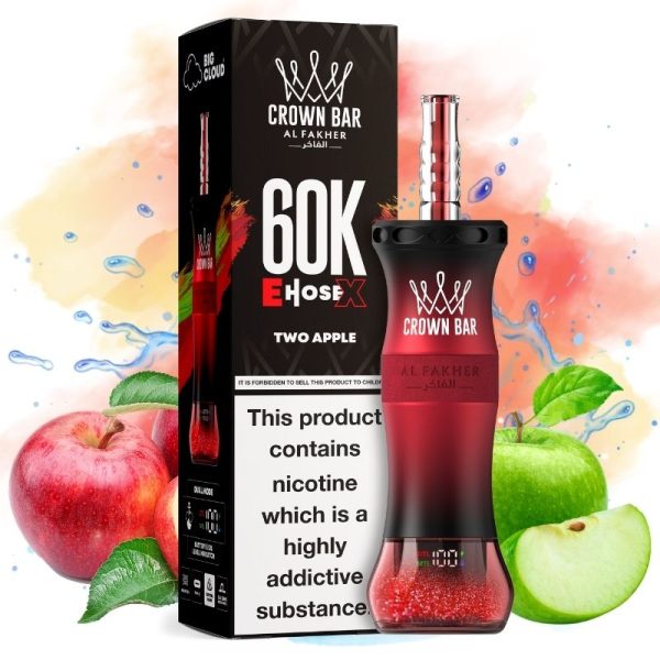 Al Fakher 60000 E-hose X Two Apple - Al Fakher Spain